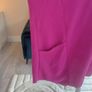 Ladies Fuchsia Pink High-low Tunic Top with side Pocket detail Image 5