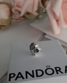 New genuine pandora baby chick charm with blue eyes
