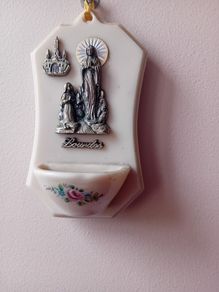 vintage holy water font