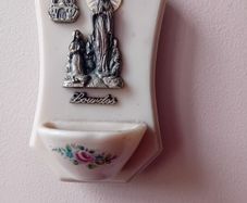 vintage holy water font