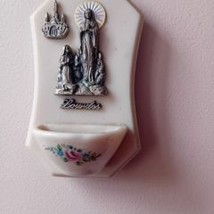 vintage holy water font