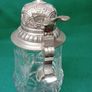 Vintage German Crystal Glass Beer Stein  / Tankard /  Lidded Image 4