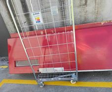 two heavy fire doors