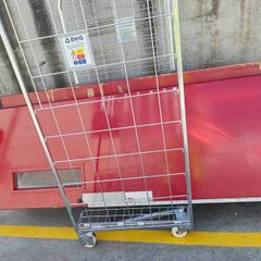 two heavy fire doors