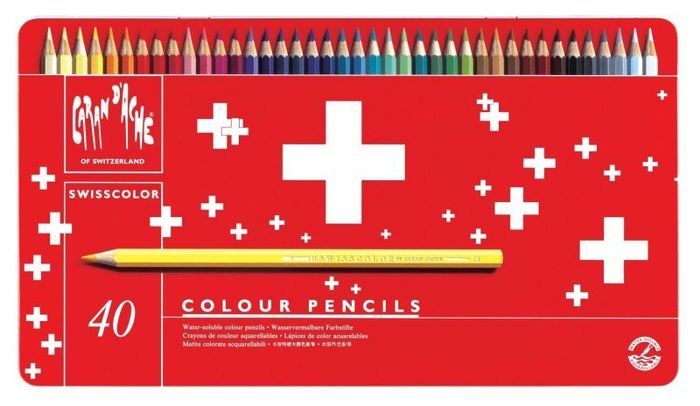 Caran dAche Swisscolor Pencils (40 in a Metal Box)