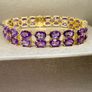 Amethyst Double Row Bracelet Image 3