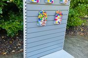 Shop Display Shelving Stand - Slat Wall With 30 Hooks