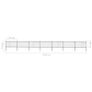 Garden Fence with Hoop Top Steel 11.9x1 m Black Image 5