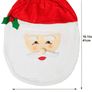 Santa Claus Bath Mat Toilet Seat Cover, 3pcs Christmas Decorations Novelty Lid Seat Cover Water Tank Non-Slip Rug Warmer Toilet Cushion Bathroom Set Decoration Christmas Party (FREE POSTAGE) Image 3
