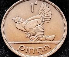 [#316] - Ireland 1940 | Irish 1d | Irish One Penny | Hen and Chicks | KM.11
