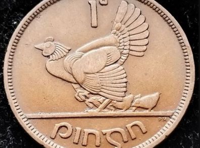 [#316] - Ireland 1940 | Irish 1d | Irish One Penny | Hen and Chicks | KM.11