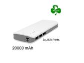20000mAh Power Bank Charger 3 USB Ports Battery Charging iPhone Samsung Huawei