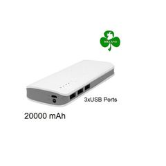 20000mAh Power Bank Charger 3 USB Ports Battery Charging iPhone Samsung Huawei