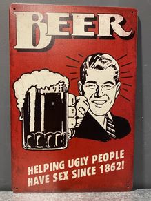 Beer Tin Metal sign