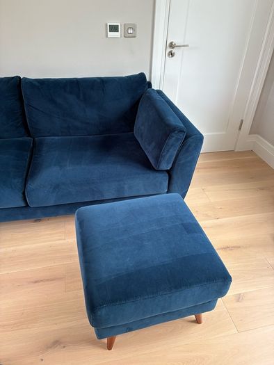 Navy Velvet Sofa