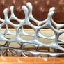 Vintage Aluminium Table Top Metal Wine Rack Organic Abstract 20th Century Design Image 3