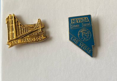American state souvenir pin badges