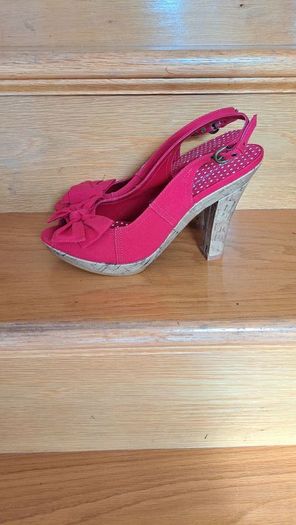 Red slingback sandal