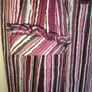 Vintage 70s 80s purple grey stripe secretary midi dress size M Postage included Image 7