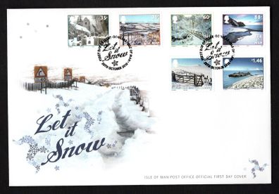 2010 Isle of Man Christmas Let it Snow Commemorative Stamps First Day Cover (FDC)
