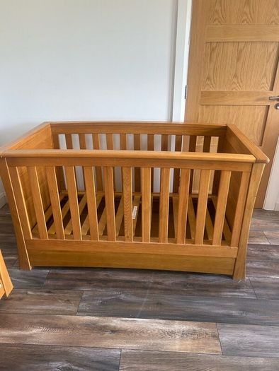 Mama and Papas Solid Oak Cot