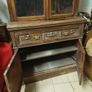 Antique Carved Mahogany Secretaire Bookcase Victorian Style Display Cabinet Image 6