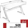 _Large Gaming Table Table Desk for PC Computer Ergonomic Gaming Desk Carbon Fiber Gamer Table 120 x 60 cm Image 6