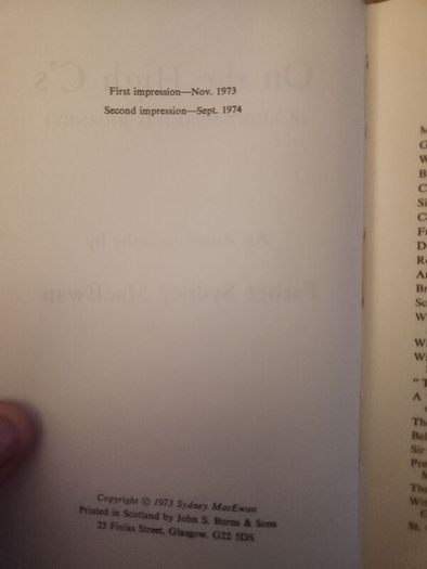 On The High C's. A Light Hearted Journey.  An Autobiography Father Sydney Macewan. Rare Second  Impression Hardback With Dustjacket In Good Condition. See Photos For Same.