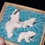 vintage  hand carved polar bears Image 2