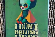 A5 Size I don't belong here Clown little girl depresso illustration Art Print, wall art