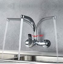 Ibergrif M16357 Wall Mounted Kitchen Tap Single Lever Mixer Tap