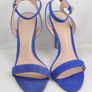 Womens Office Blue Leather Buckle High Heels UK Size 7 Image 2