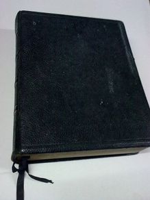 Large leather bound Bible from Dr. Durdin Charity Carlow