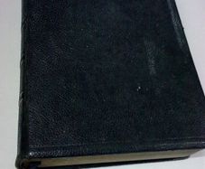Large leather bound Bible from Dr. Durdin Charity Carlow