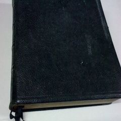 Large leather bound Bible from Dr. Durdin Charity Carlow