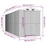 Garden Shed Anthracite 192x523x223 cm Galvanised Steel Image 6