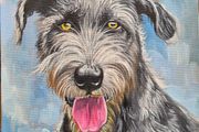 Irish Wolfhound - oil painting
