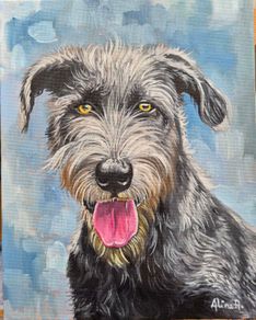 Irish Wolfhound - oil painting