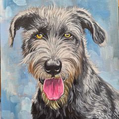 Irish Wolfhound - oil painting