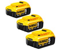 DeWalt DCB184 18v 5.0Ah XR Li-Ion Battery Pack of 3