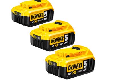 DeWalt DCB184 18v 5.0Ah XR Li-Ion Battery Pack of 3
