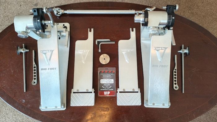 Trick Pro 1-V BigFoot Double Bass Drum Pedal + Extra Low Mass Shortboards +  ACD Unlimited Upgrades