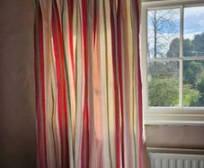 Pair of handmade heavy curtains