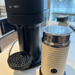 nespresso and milk foam machine