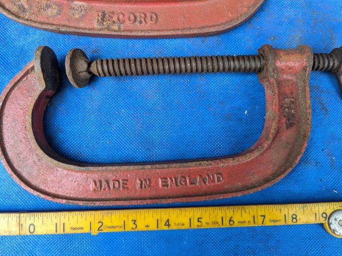 Three Record 6" G Clamps