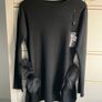 jumper black long statement jumper with fur sides detail and side slits cc fashion l/xlarge Image 2