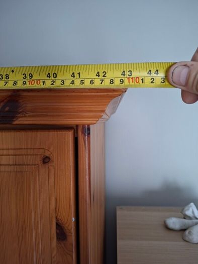 Two large pine wardrobes