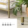 _Console table, hall table, 3 levels, side table, shelves made of tempered glass, 100 x 30 x 73 cm, metal frame, modern, for hall, living room, bedroom, gold-colored Image 3