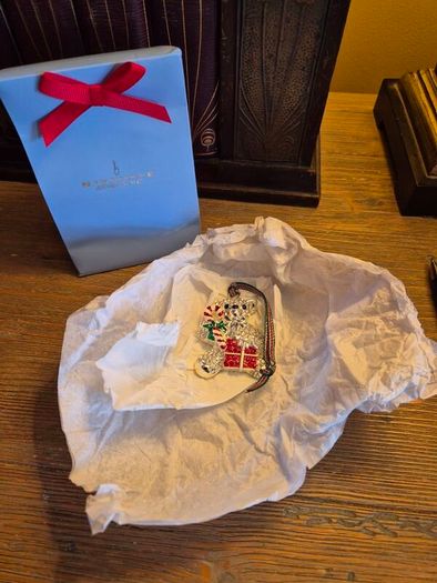 2019 Newbridge Silverware Christmas Bear Ornament, Silver Plated, Mint Condition, Original Packaging