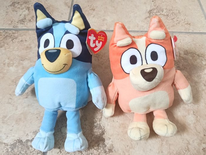 Bluey and Bingo Set - 2x Soft Plush TY Original Beanie Babies 18 cm Year 2026 New